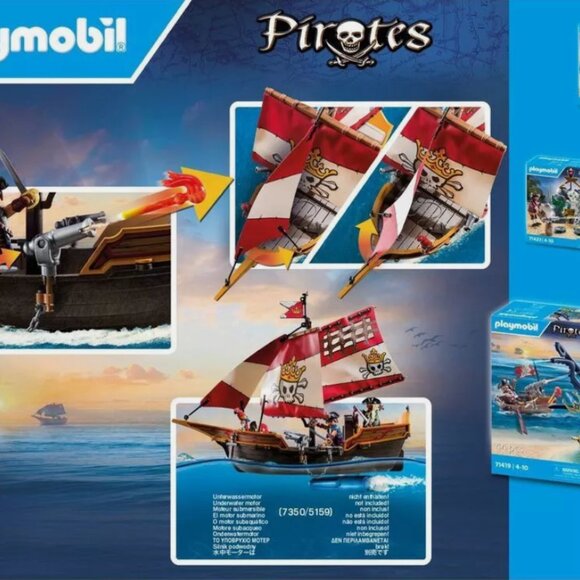 Playmobil - Pirate Ship Brown - Picture 7 of 7